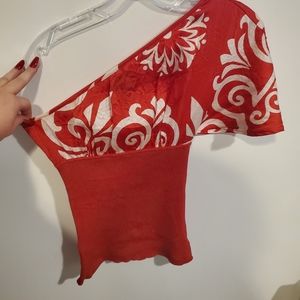 Sz S Bebe Red Blouse
